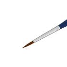 Кисть Синтетика "Имитация Колонок" Круглая № 2, d-2.0 мм, L-12 мм, в металлическом футляре (карманная) - Фото 2