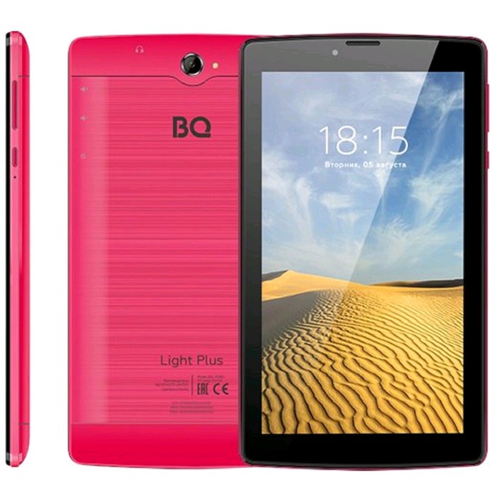 Планшет BQ 7038G Light Plus 3G, 7", TN, 1024x600, 2Гб, 16Гб, Android 9.0, 2Мп, красный - фото 51347239