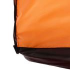 Мешок для обуви с карманом 430 х 360 х 90 мм, deVENTE Monochrome, водоотталкивающая ткань, дно с расширением 90 мм, цвет чёрный/неон оранжевый - фото 9917589
