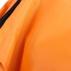 Мешок для обуви с карманом 430 х 360 х 90 мм, deVENTE Monochrome, водоотталкивающая ткань, дно с расширением 90 мм, цвет чёрный/неон оранжевый - Фото 6
