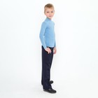 Брюки для мальчика прямые с посадкой на талии, цвет темно-синий, рост 152 см (38/M) - Фото 2