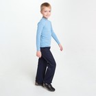 Брюки для мальчика прямые с посадкой на талии, цвет темно-синий, рост 164 см (42/M) - Фото 3