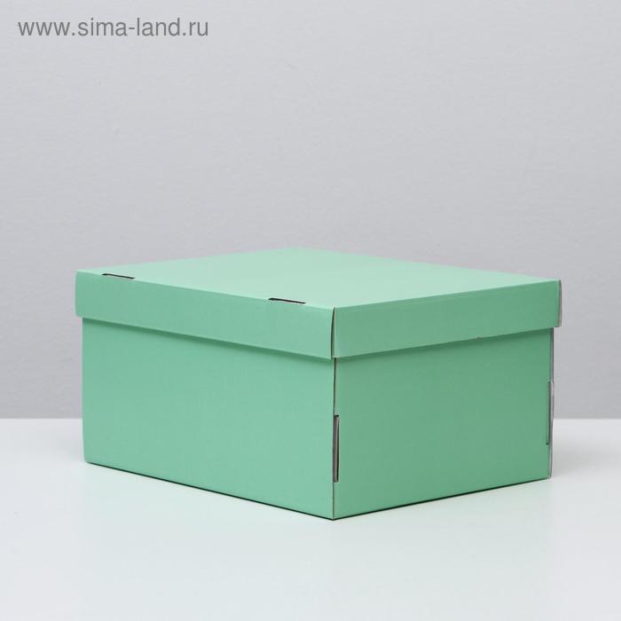 Складная коробка, мятная, 31,2 х 25,6 х 16,1 см - Фото 1