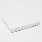 Коробочка для печенья с PVC крышкой "Полоски", белая, 22 х 15 х 3 см - Фото 2