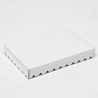 Коробочка для печенья с PVC крышкой «ЗигЗаг», крафт, 22×15×3 см 4987531