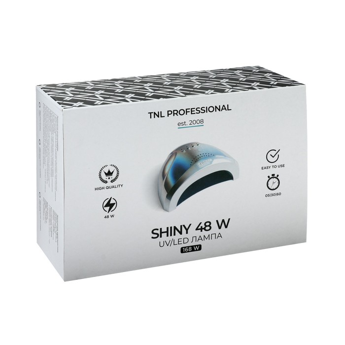 Лампа для гель-лака TNL Shiny, UV/LED, 48 Вт, 30 диодов, таймер 5/30/60 сек, перламутровая 20110