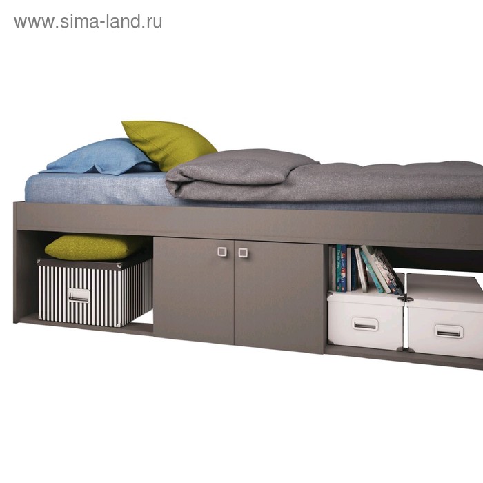 Кровать детская Polini kids Simple 3000 Н с нишами, цвет серый