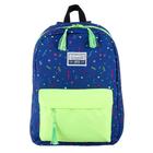 Рюкзак_ молодежный deVENTE Neon 40*30*14 дев Text, син/салат 7032093 - Фото 1