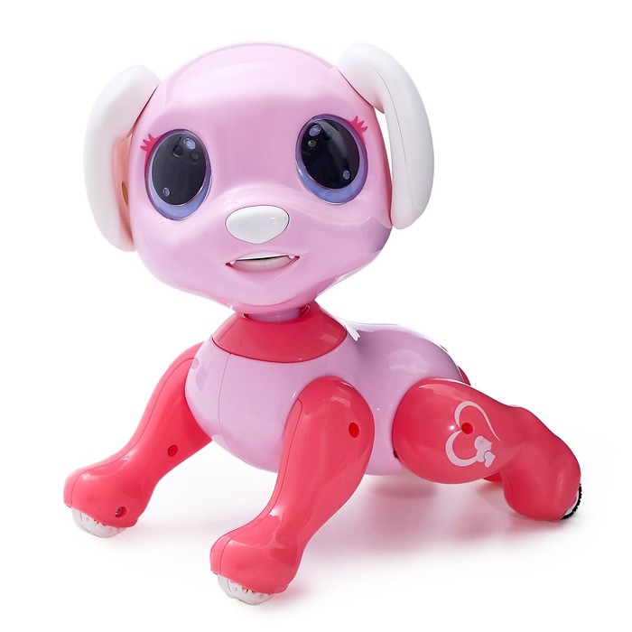 Робот собака «Питомец» WOOW TOYS, на пульте управления, интерактивный: звук, свет, танцующий, на аккумуляторе, розовый - фото 1882070907