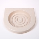 Туалет для приучения кошек к унитазу 39,2 х 38,7 х 3 см, бежевый - Фото 1