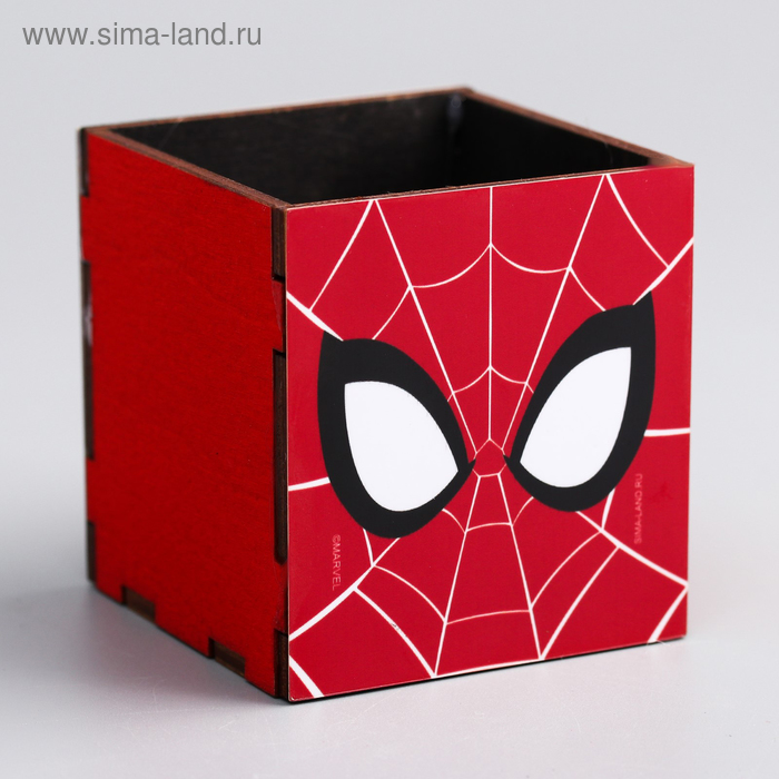 Органайзер для канцелярии Spider-man, Человек-паук, 65 х 70 х 65 мм - Фото 1