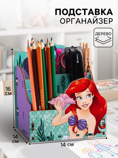 Органайзер для канцелярии, 14×14×16 см, «Принцессы»