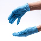 Перчатки Benovy медицинские нитриловые текстурированные  голубые 3,0 гр   M, 50 пар уп. - Фото 4