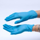 Перчатки Benovy медицинские нитриловые текстурированные  голубые 3,0 гр   M, 50 пар уп. - Фото 8