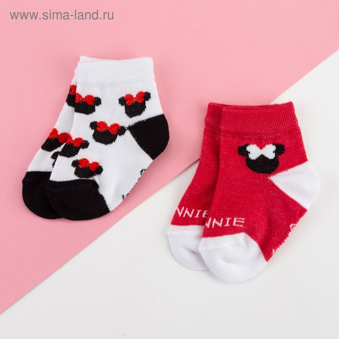 Набор носков "Minnie" Минни Маус, 2 пары, 8-10 см - Фото 1
