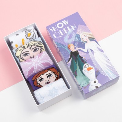 Носки детские Snow Queen, Холодное сердце, набор 5 пар, 18-20 см