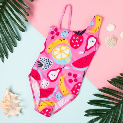 Купальник детский KAFTAN «Фрукты», рост 98-104 см (30), розовый