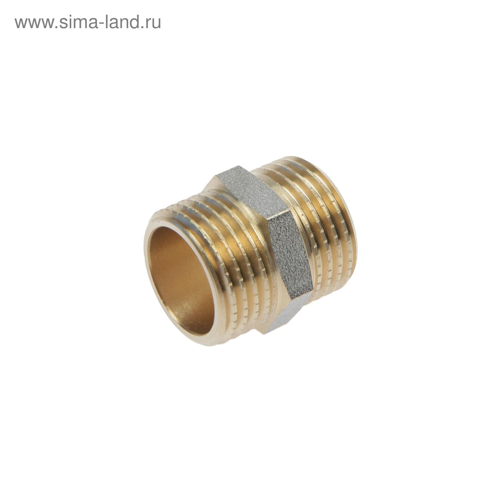 Ниппель "CTM", 1/2", наружная резьба, никелированная латунь (5081064 ...