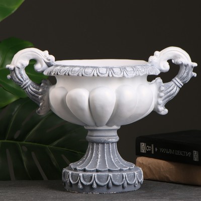 Вазон для цветов «Арабский», 1.3 л, 25×18×20 см, гипс, серый