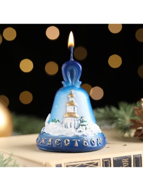Свеча декоративная «Колокольчик Рождественский», 6×6×7 см