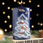 Свеча - цилиндр «Рождественский вечер», 6×8×15 см - Фото 1