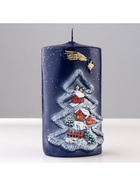 Свеча - цилиндр «Рождественский вечер», 6×8×15 см - Фото 3