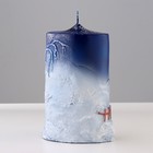 Свеча - цилиндр "Новогодняя", большая, 7х10х16 см - Фото 4