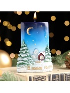 Свеча-цилиндр «С Новым Годом!», 4×8×10.5 см - Фото 2