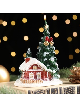 Свеча декоративная «Зимний праздник», 8×11.5×13.5 см