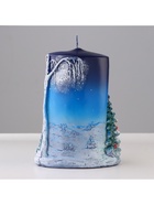 Свеча-цилиндр «Зимняя», 8×11.5×15 см - Фото 5