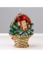 Свеча декоративная «Рождественский подарок», 8×10.5×10.5 см  (артикул 4854932)  большой выбор товаров оптом и в розницу по низким ценам с доставкой