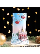 Свеча - цилиндр «Зимняя рябина», 9.5×4×15.5 см - Фото 2