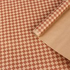 Бумага упаковочная крафт "Ромбы", коричневый на коричневом, 0,7 х 8,5 м, 70 г/м² - Фото 1