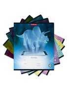 Тетрадь 24 листа в линейку ErichKrause Digital Dino, обложка мелованный картон, с принтом - Фото 1