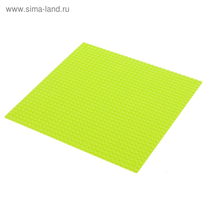 Пластина-основание для конструктора 25,5х25,5 см (диаметр 0,5см), цвет зелёный - Фото 1