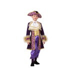 Карнавальный костюм «Маркиз», бархат, пиджак, бриджи, треуголка, р. 30, рост 116 см - фото 9005672
