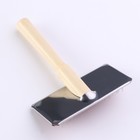 Пуходерка Wood средняя с каплями, деревянная ручка, 9×12 см - Фото 2