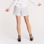 Шорты женские в сердца MINAKU: Enjoy цвет белый, р-р 44 - фото 27047173