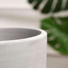 Горшок цветочный "Цилиндр Ролл" бетон, графит, 4 л - фото 33472431