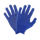 Перчатки рабочие, х/б, с нейлоновой нитью, с ПВХ точками, размер 8, синие, Greengo - Фото 2