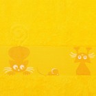 Полотенце махровое с бордюром Кошки, цвет жёлтый, размер 30х60см 380г/м 100% хлопок - Фото 2