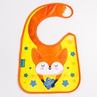 Нагрудник для кормления M&B «Лисенок» непромокаемый на липучке, с карманом - Фото 3