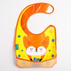 Нагрудник для кормления M&B «Лисенок» непромокаемый на липучке, с карманом - Фото 5