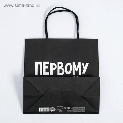 Пакет подарочный, упаковка, «Первому во всём», 22×22×11 см