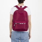 Рюкзак школьный с водонепроницаемым замком, цвет бордовый - Фото 5