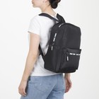 Рюкзак школьный с водонепроницаемым замком, цвет чёрный - Фото 5