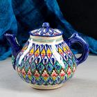 Чайник заварочный Риштанская Керамика «Орнамент», 1.6 л, синий - Фото 3
