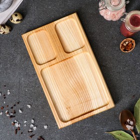 Блюдо для подачи суши "Классик", 25х15 см, массив ясеня 4874342