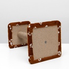 Когтеточка «Полка» с подставкой, 30×30×40 см, джут, коричневая с лапками - Фото 6