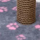 Когтеточка "Полка" с подставкой, 30 х 30 х 40 см, джут,  серая с розовыми лапками - Фото 4